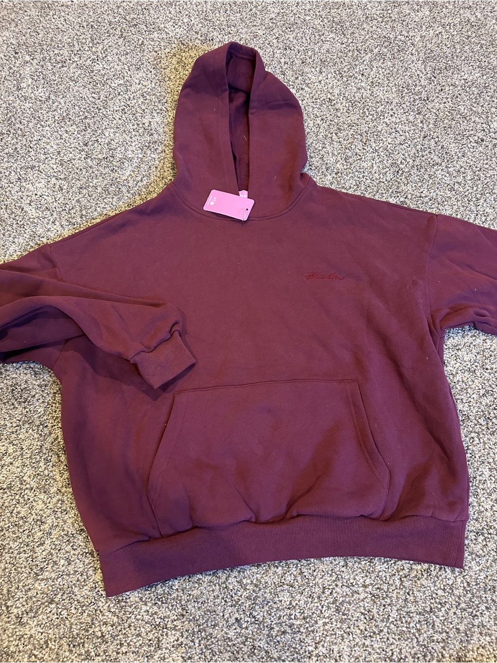 Burgundy Hooded Sweatshirt - Classic Pullover Hoodie